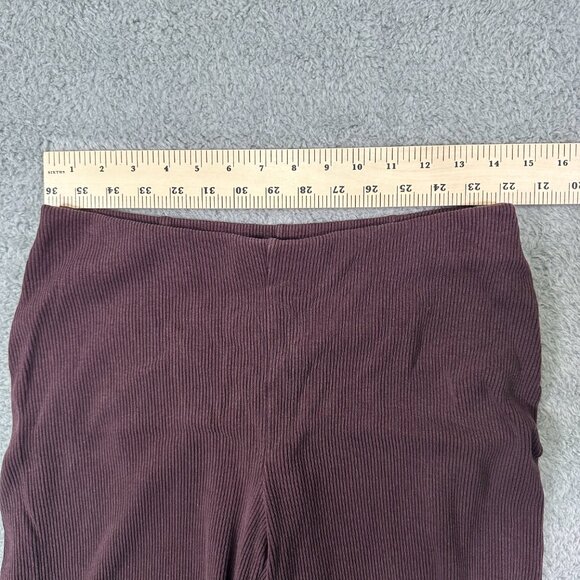 Eileen Fisher Ribbed Organic Cotton Blend Straight Pant Easy Fit Cropped Length - Picture 10 of 14